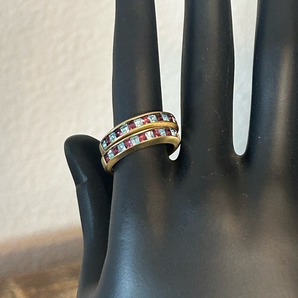 Heidi Daus 2 Crystal Stack Rings - Picture 3 of 5
